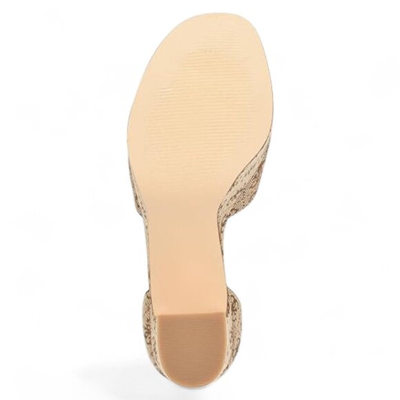 GUESS Womens Pink Logo Padded 1-1/2 Platform Adjustable Ankle Strap Clives Open - Picture 4 of 6